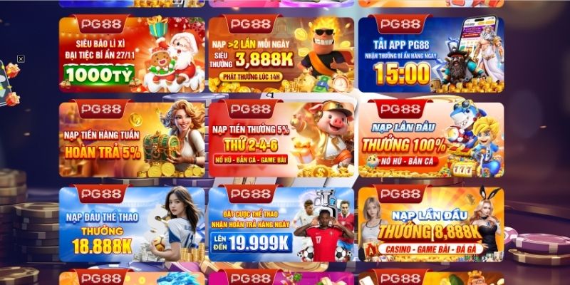 Ưu đãi khủng khi mở tài khoản game PG88